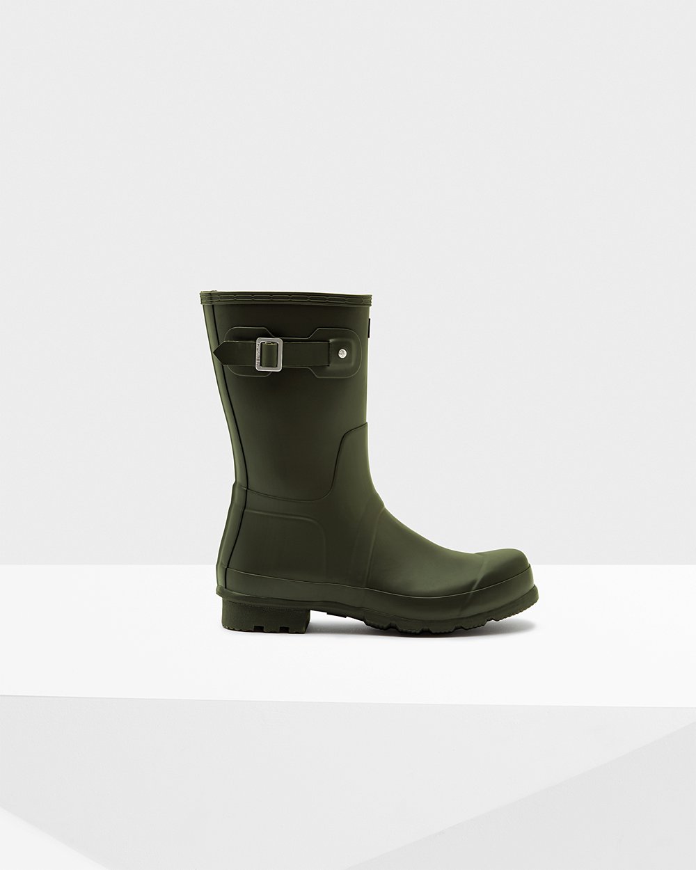 Men Hunter Original | Short Rain Boots Dark Olive | NZ-17683-CYHP